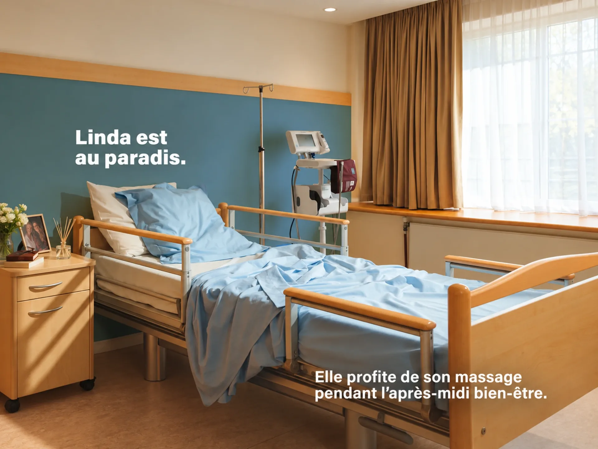 Linda est au paradis. Elle profite de son massage pendant l’après-midi bien-être.